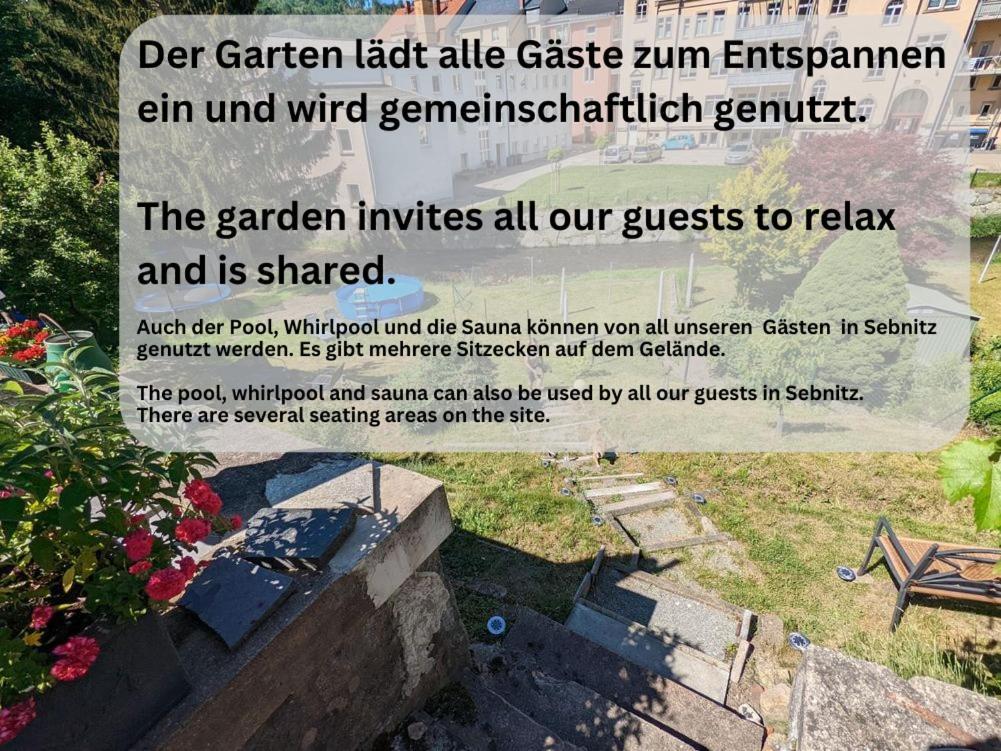 Uo2 - Urlaubsmagie - Garten, Whirlpool, Sauna Lejlighed Sebnitz Eksteriør billede